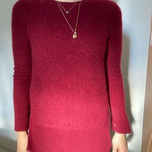 Beautiful burgundy color cashmere sweater by Club Monaco